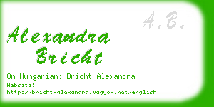 alexandra bricht business card